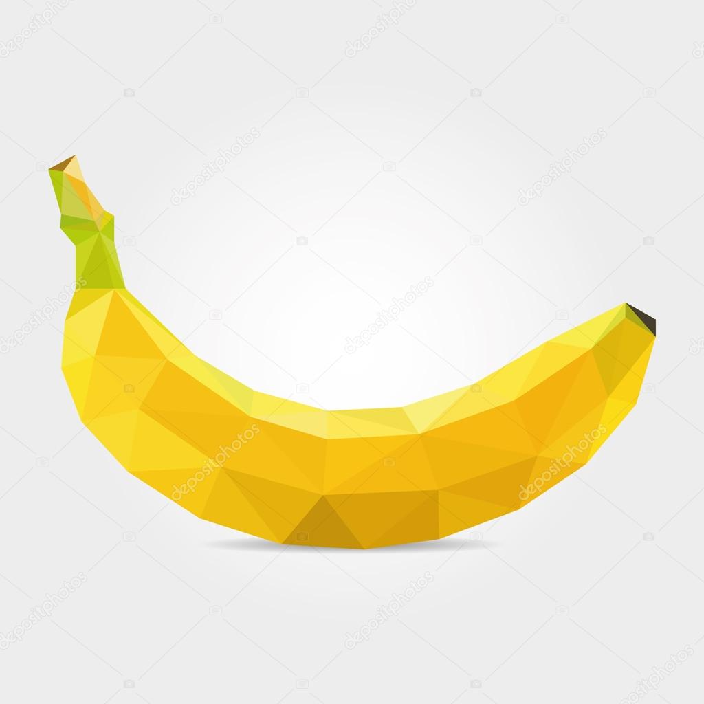 Polygonal Banana in Vector