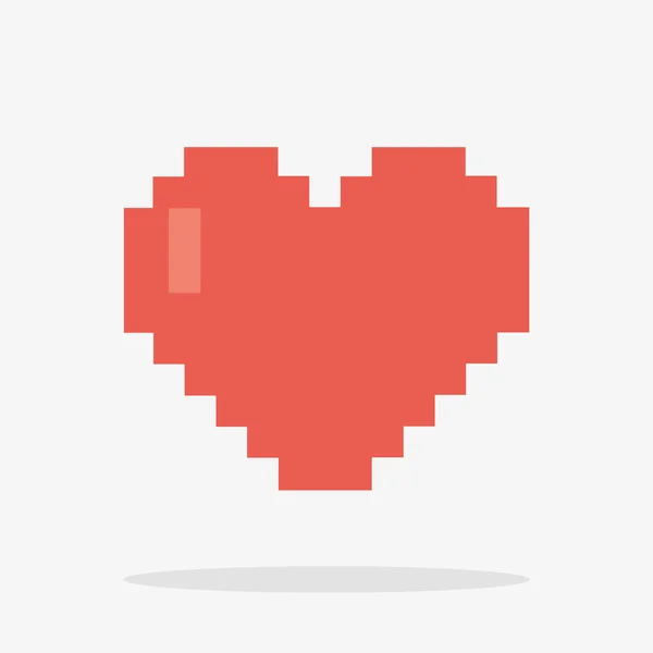 8 bit hart pictogram in Vector — Stockvector