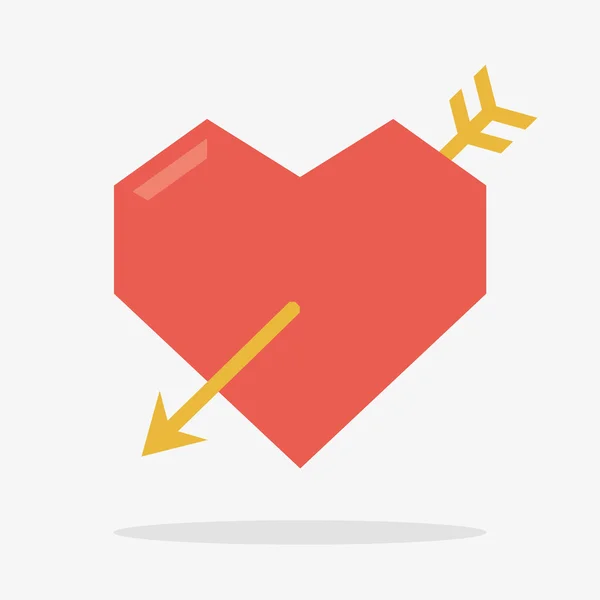 Icono de Corazón y Flecha en Vector — Archivo Imágenes Vectoriales