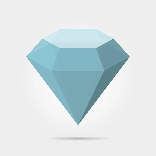 Azul Diamante en Vector — Vector de stock