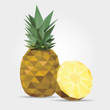 Vektör poligonal ananas