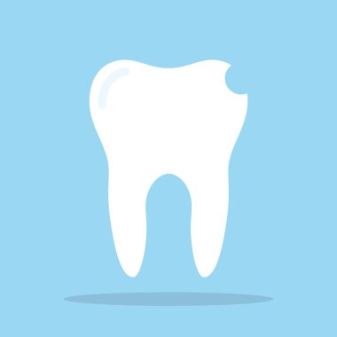 Diş çürüğü simge vektör