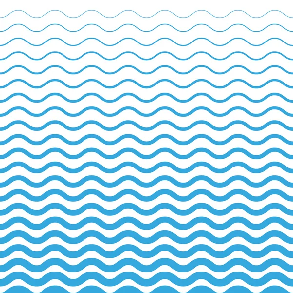 Wave Blue Pattern. Fondo marino en vectores — Vector de stock