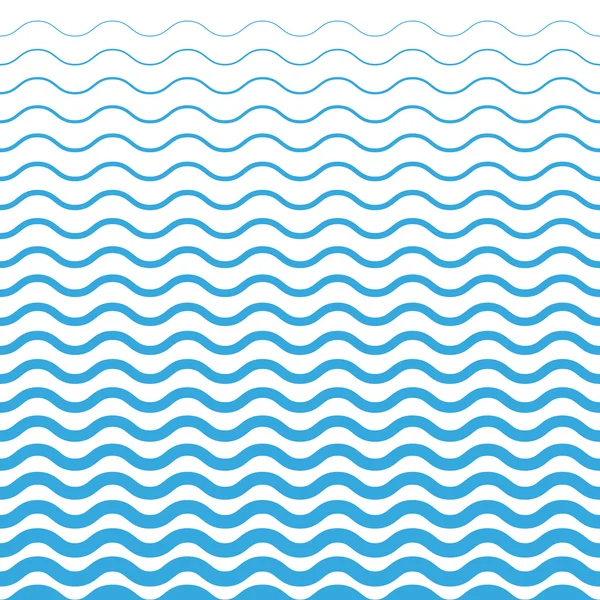 Padrão Azul Onda. Fundo do mar em Vector —  Vetores de Stock