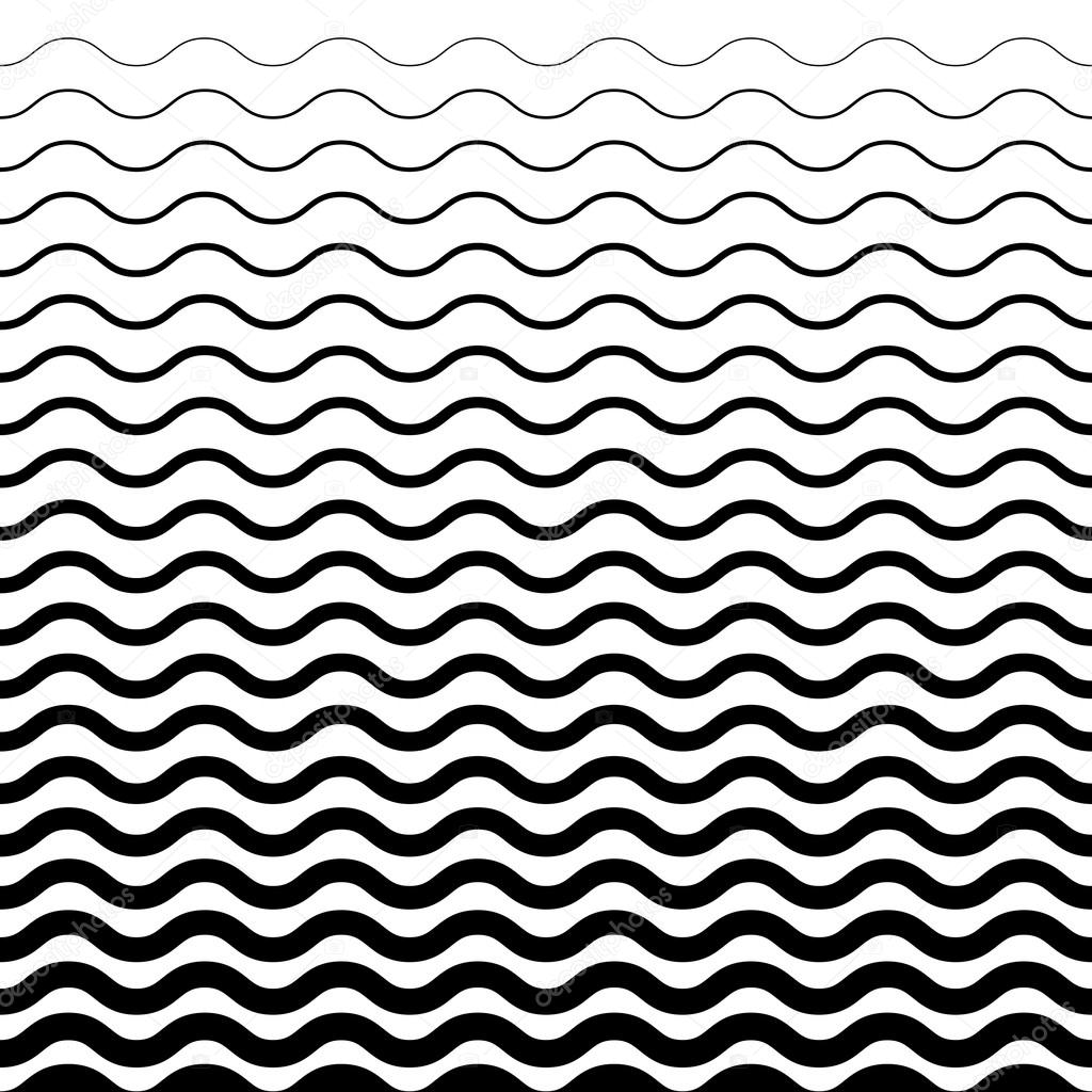 Wave Pattern. Sea Background in Vector