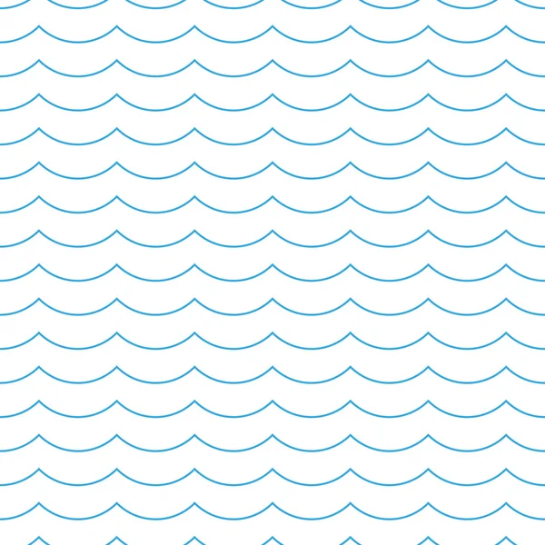 Wave Blue Pattern. Sfondo marino nel vettore — Vettoriale Stock