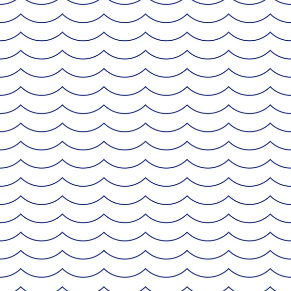 Wave Blue Pattern. Fondo marino en vectores — Vector de stock