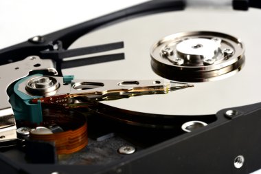 Bilgisayar sata sabit disk sürücüsü iç yakın çekim