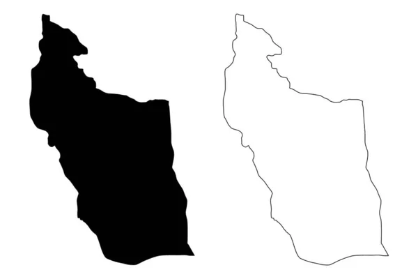 Estado Darfur Oriental República Sudán Sudán Del Norte Mapa Vector — Archivo Imágenes Vectoriales