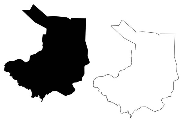 Central Equatoria state (States of South Sudan, Equatoria Region) map vector illustration, scribble sketch Central Equatoria map