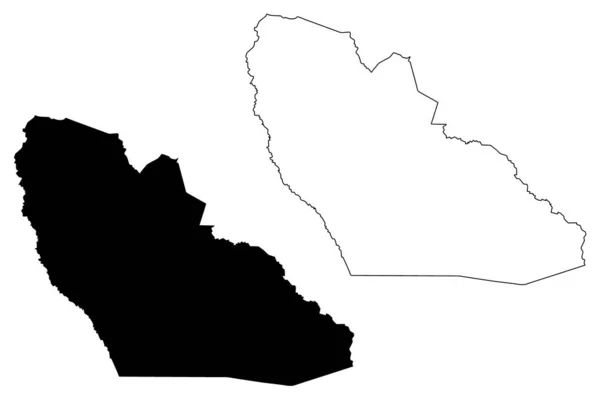 琼格莱州 南苏丹州 大上尼罗州 地图矢量图解 笔画琼格莱州地图 — 图库矢量图片