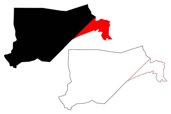 Östra Ekvatorialstaten Delstaterna Sydsudan Ekvatorialregionen Kartvektorillustration Klotskiss Östra Ekvatorialkartan — Stock vektor