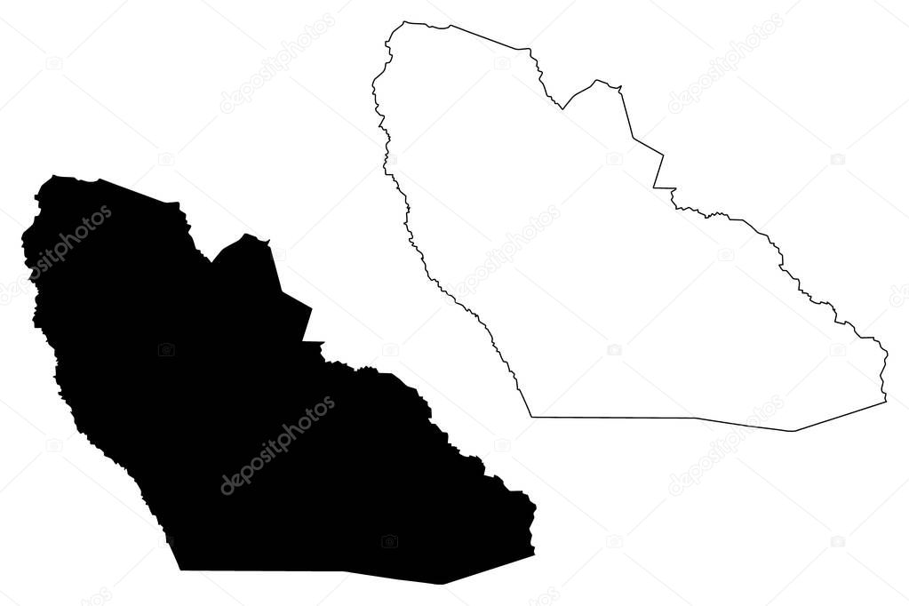 Jonglei state (States of South Sudan, Greater Upper Nile Region) map vector illustration, scribble sketch Jonglei map