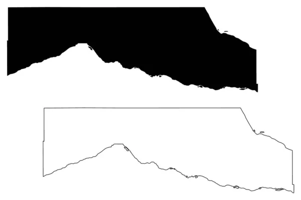 Condado Boyd Nebraska County United States America Usa Mapa Vector — Vector de stock