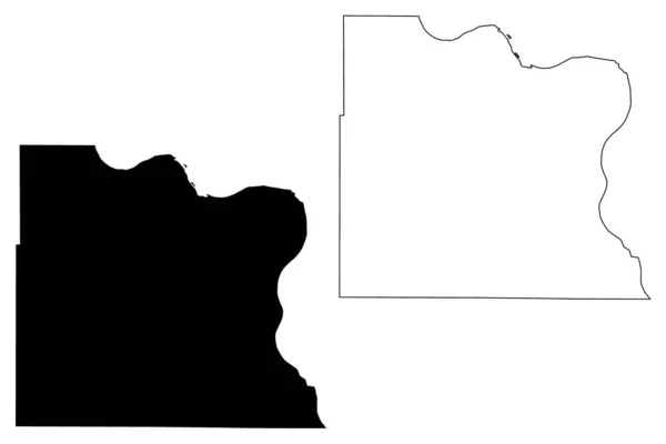 Dakota County Nebraska County United States America Usa Mapa Wektor — Wektor stockowy