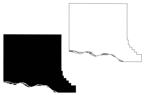 ダッジ郡 ネブラスカ州 アメリカ アメリカ アメリカ 地図ベクトル図 スクリブルスケッチダッジマップ — ストックベクタ