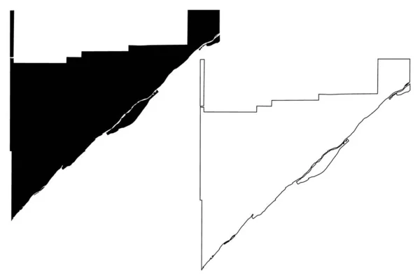Merrick County Nebraska County United States America Usa Map Vector — стоковий вектор