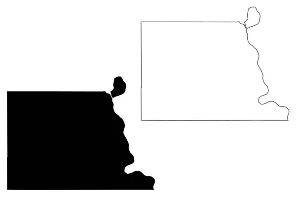 Nemaha County Nebraska Usa Usa Karta Vektor Illustration Klotskiss Nemaha — Stock vektor