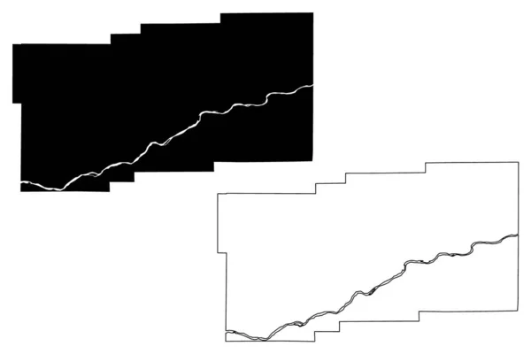 Nance County Nebraska County United States America Usa Mapa Wektor — Wektor stockowy
