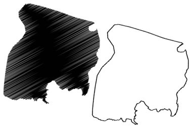 Praia Şehri (Cabo Verde Cumhuriyeti, Cape Verde, Santiago Adası) harita vektör çizimi, Praia harita şehri