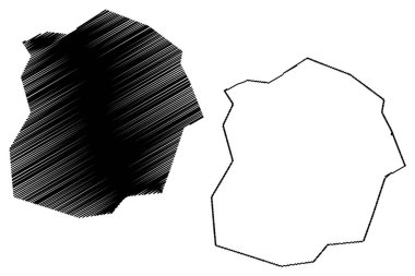 Lubumbashi Şehri (Demokratik Kongo Cumhuriyeti, Kongo-Kinşasa, Zaire, DR Kongo, Haut-Katanga Eyaleti) harita vektör çizimi, Elisabethville harita şehri karalama