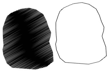 Asmara Şehri (Eritre Eyaleti, Merkezi veya Maakel Bölgesi) harita vektör illüstrasyonları, Eskiz Şehir Asmera haritası