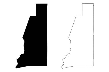 Lander County, Nevada (ABD eyaleti, Amerika Birleşik Devletleri, ABD, ABD) harita vektör çizimi, çizim Lander haritası