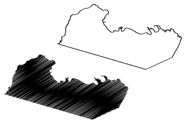 Città Malabo Repubblica Della Guinea Equatoriale Provincia Bioko Norte Mappa — Vettoriale Stock