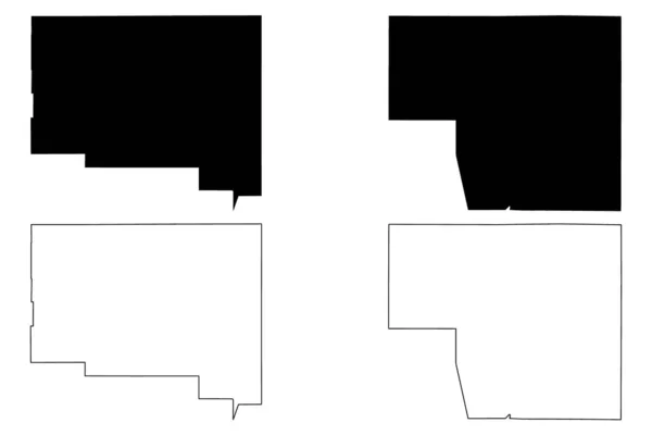 ハンボルト郡とエルコ郡 アメリカ アメリカ アメリカ アメリカ アメリカ 地図ベクトル図 スケッチマップ — ストックベクタ