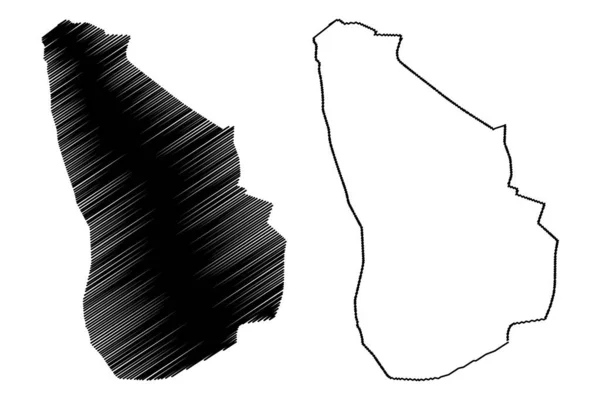 Ciudad Eldoret República Kenia Condado Uasin Gishu Mapa Vector Ilustración — Archivo Imágenes Vectoriales