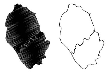 Lilongwe Şehri (Malawi Cumhuriyeti, Merkez Bölge) harita vektör çizimi, çizim şehri Lilongwe haritası