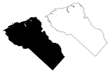 Gloucester County, New Jersey (ABD eyaleti, ABD, ABD, ABD) harita vektör çizimi, karalama çizimi Gloucester haritası