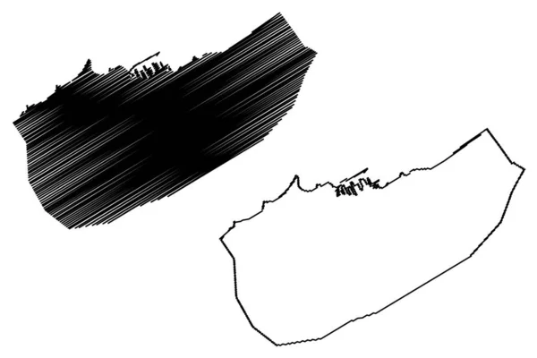 Casablanca City Reino Marrocos Região Casablanca Settat Mapa Ilustração Vetorial — Vetor de Stock