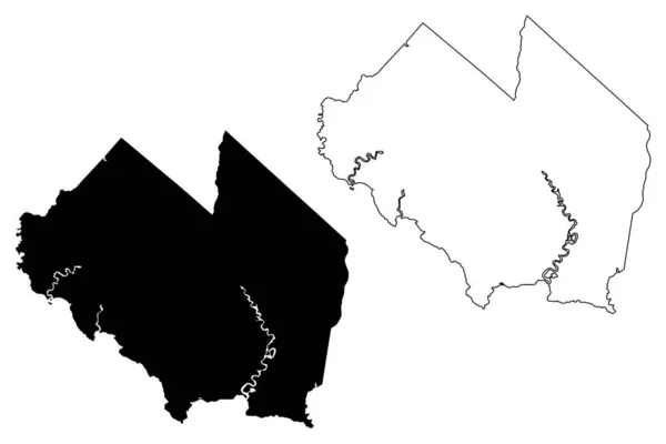Condado Cumberland Nueva Jersey Condado Estados Unidos América Mapa Vector — Archivo Imágenes Vectoriales