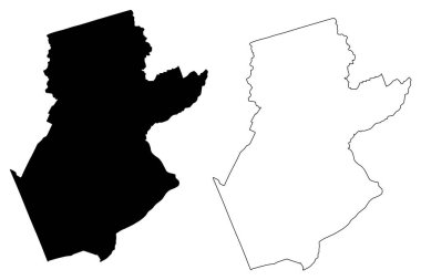 Somerset County, New Jersey (ABD eyaleti, ABD, ABD, ABD) harita vektör çizimi, karalama çizimi Somerset haritası