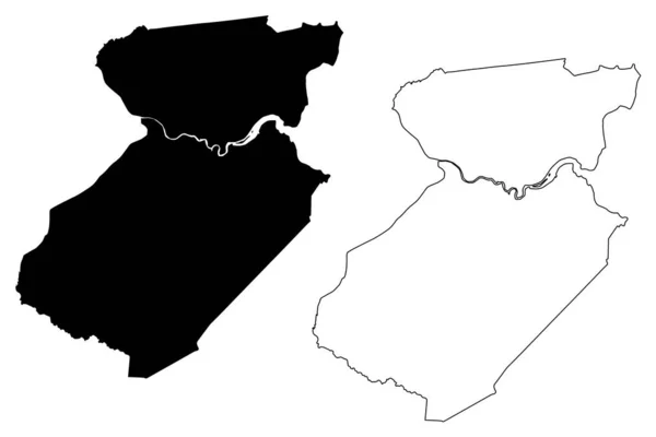 Middlesex County New Jersey Contea Degli Stati Uniti Stati Uniti — Vettoriale Stock