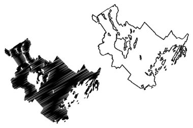 Cumberland County, Maine (ABD eyaleti, Amerika Birleşik Devletleri, ABD, ABD) harita vektör çizimi, çizim Cumberland Parish haritası