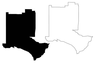 Los Alamos County, New Mexico (ABD, Amerika Birleşik Devletleri, ABD) harita vektör çizimi, çizim çizimi Los Alamos haritası