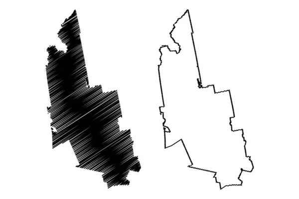 Condado Franklin Maine County United States America Usa Mapa Vector — Archivo Imágenes Vectoriales