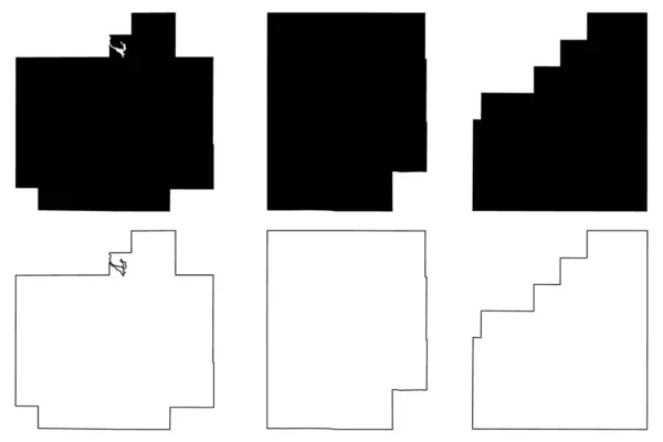Baca Comté Catron Curry Nouveau Mexique Comté Des États Unis — Image vectorielle