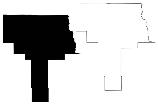 グラント郡 ニューメキシコ州 アメリカ アメリカ アメリカ アメリカ 地図ベクトル図 スケッチグラントマップ — ストックベクタ