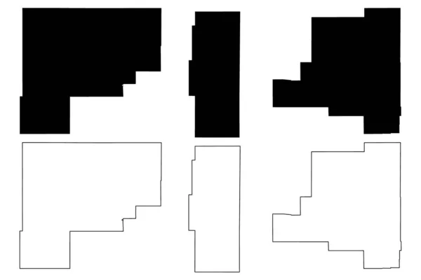 Линкольн Округ Мбаппе Гвадалупе Нью Мексико Округ Сша Соединенные Штаты — стоковый вектор
