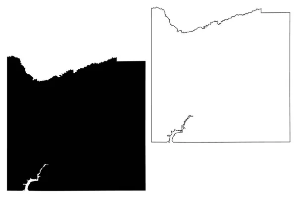 Cattaraugus County New York State Usa Usa Karta Vektor Illustration — Stock vektor