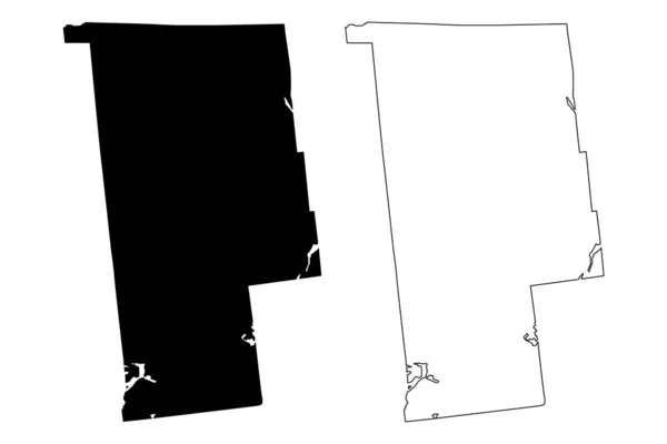 Condado Franklin Estado Nueva York Condado Estados Unidos América Mapa — Vector de stock