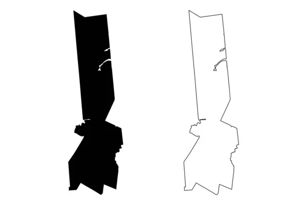 ハーキマー郡 ニューヨーク州 アメリカ アメリカ アメリカ アメリカ 地図ベクトル図 スケッチブルスケッチハーキマー地図 — ストックベクタ