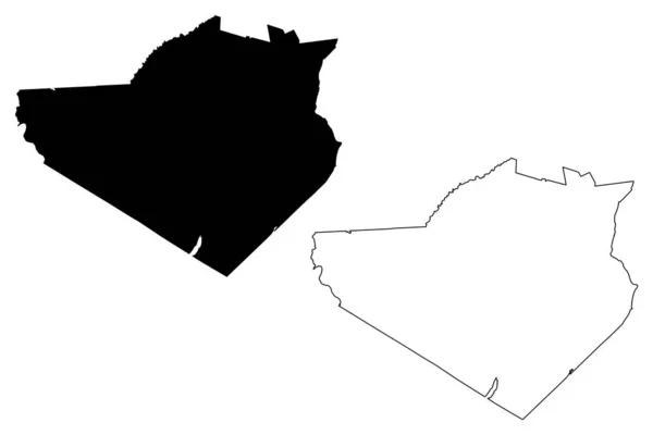 Condado Orange Estado Nueva York Condado Estados Unidos América Mapa — Archivo Imágenes Vectoriales