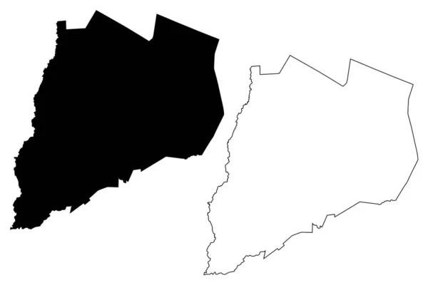 Condado Otsego Estado Nueva York Condado Estados Unidos América Mapa — Archivo Imágenes Vectoriales