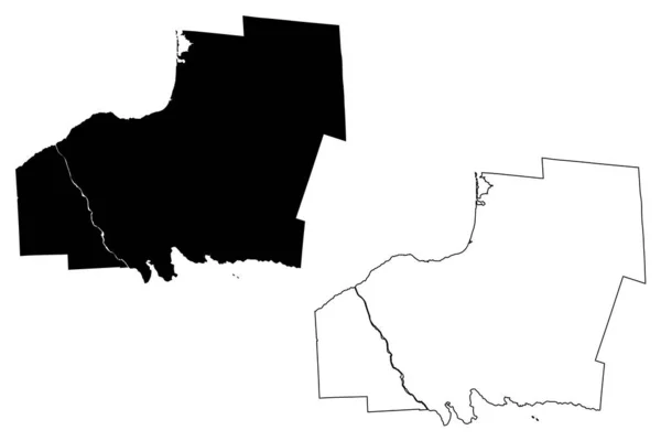 Condado Oswego Estado Nueva York Condado Estados Unidos América Mapa — Archivo Imágenes Vectoriales