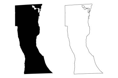 Seneca County, New York Eyaleti (ABD eyaleti, ABD, ABD, ABD) harita vektör çizimi, karalama çizimi Seneca haritası