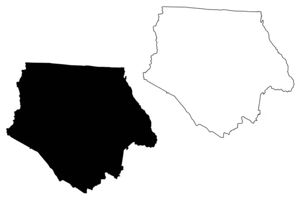 Condado Ashe Carolina Del Norte Estado Condado Estados Unidos América — Archivo Imágenes Vectoriales